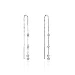 Boucles D'oreilles Pendantes Mascaret Argent Blanc Oxyde De Zirconium - Pendantes Femme | Marc Orian