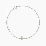 Bracelet Or Jaune Argent Blanc Oxyde De Zirconium - Bracelets cha&icirc;nes Femme | Marc Orian