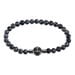 Bracelet Yannice Acier Blanc Pierre De Synthese - Bracelets Elastique Homme | Marc Orian