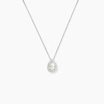 Collier Hildana Or Blanc Oxyde De Zirconium - Colliers solitaires Femme | Marc Orian