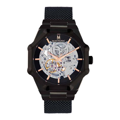 Montre Montignac M Automatique Noir - Montres automatique Homme | Marc Orian