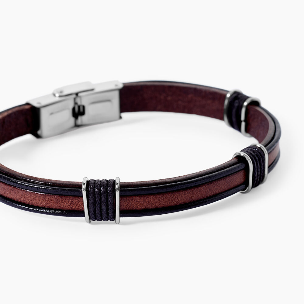 Bracelet Acier Blanc Jeff - Bracelets cuir Homme | Marc Orian