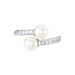 Bague Ajustable Argent Blanc Jeronimo Perle Oxydes De Zirconium - Bagues vintage Femme | Marc Orian