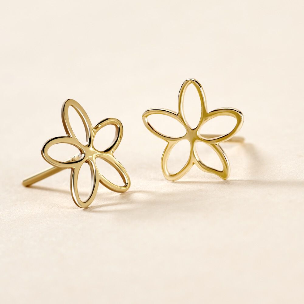 Boucles D'oreilles Puces Dacre Or Jaune - Puces Femme | Marc Orian