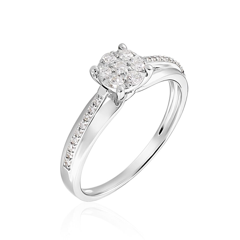 Bague Kate Or Blanc Diamant - Parures de mariage Femme | Marc Orian