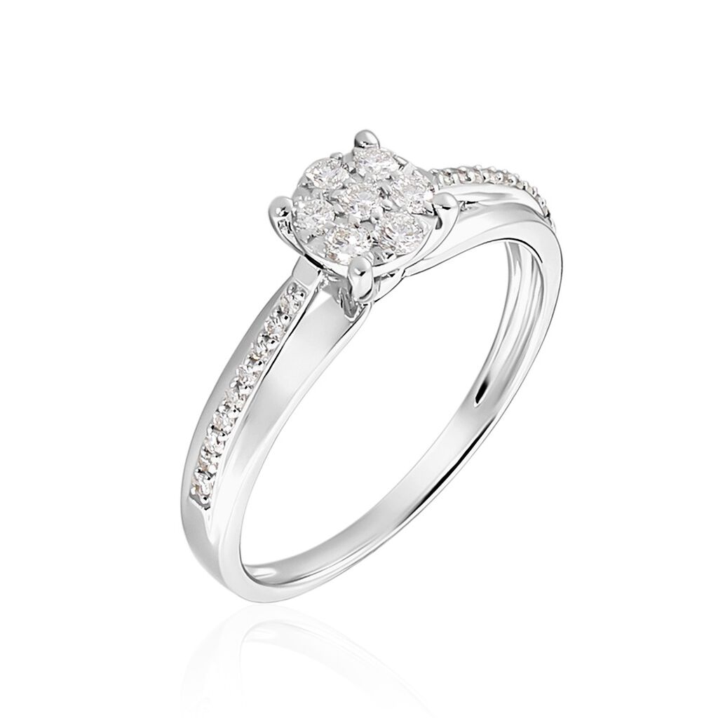 Bague Kate Or Blanc Diamant - Parures de mariage Femme | Marc Orian