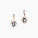 Boucles D'oreilles Pendantes Janna Or Rose Topaze Et Oxyde - Pendantes Femme | Marc Orian