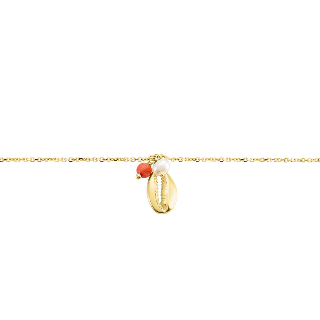Bracelet Vitamin Sea Or Jaune Perle De Culture Corail - Bracelets chaînes Femme | Marc Orian