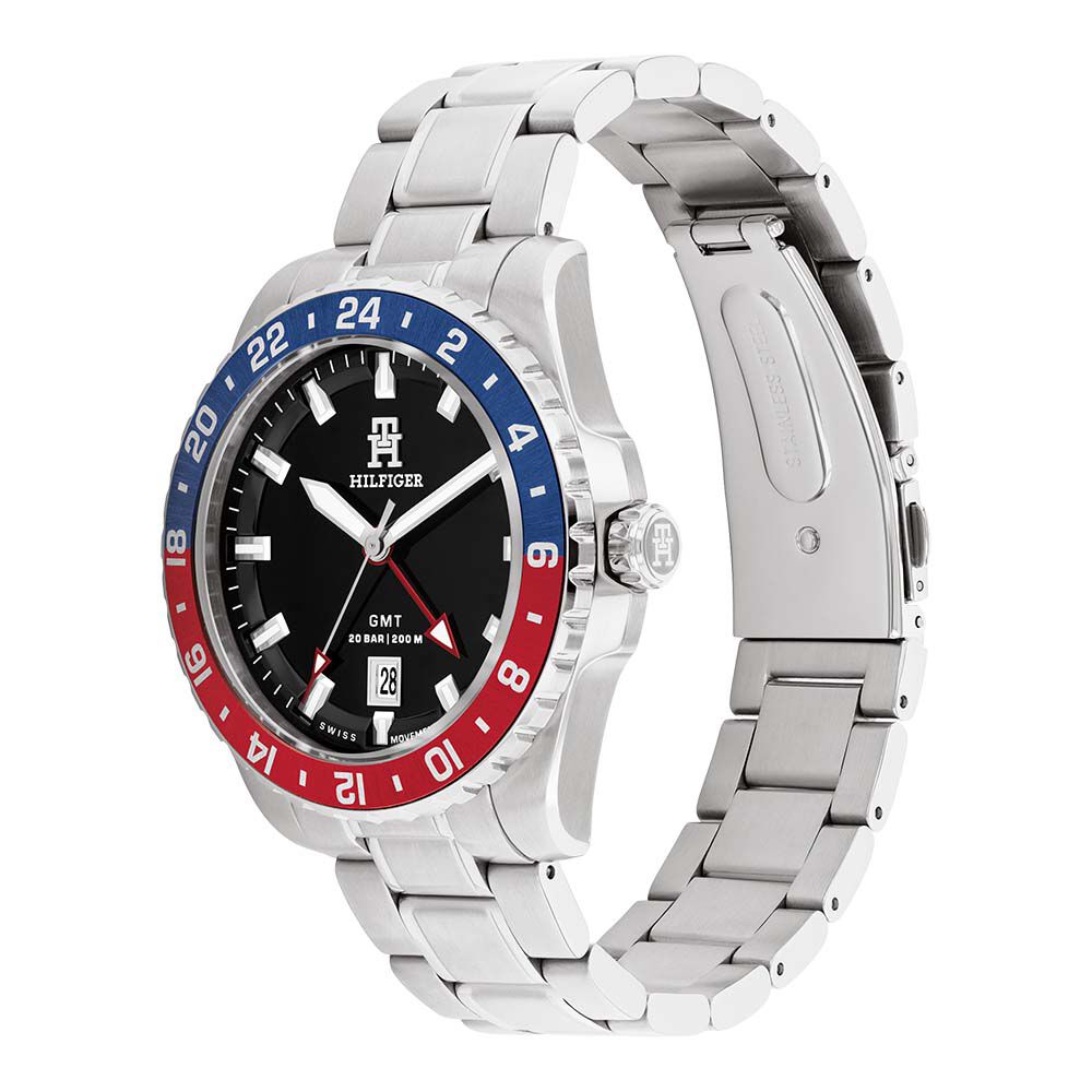 Montre Tommy Hilfiger Th85 Gmt Noir - Montres étanches Homme | Marc Orian