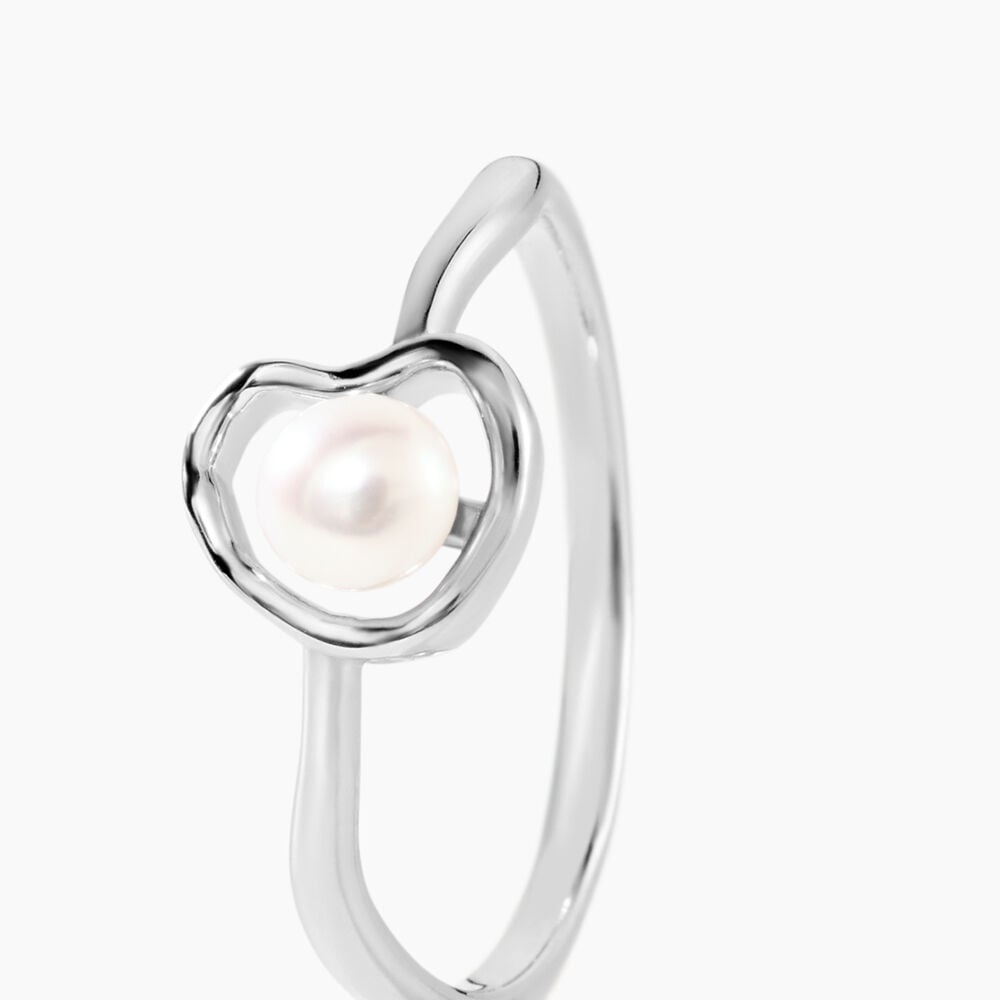 Bague Ecume Argent Blanc Perle De Culture - Bijoux fantaisie Femme | Marc Orian