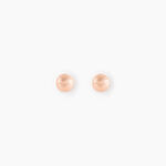 Boucles D'oreilles Puces Fidelia Boule Sablee Or Rose - Puces Femme | Marc Orian