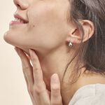 Boucles D'oreilles Puces Gatiene Or Blanc Perle De Culture Et Diamant - Pendantes Femme | Marc Orian