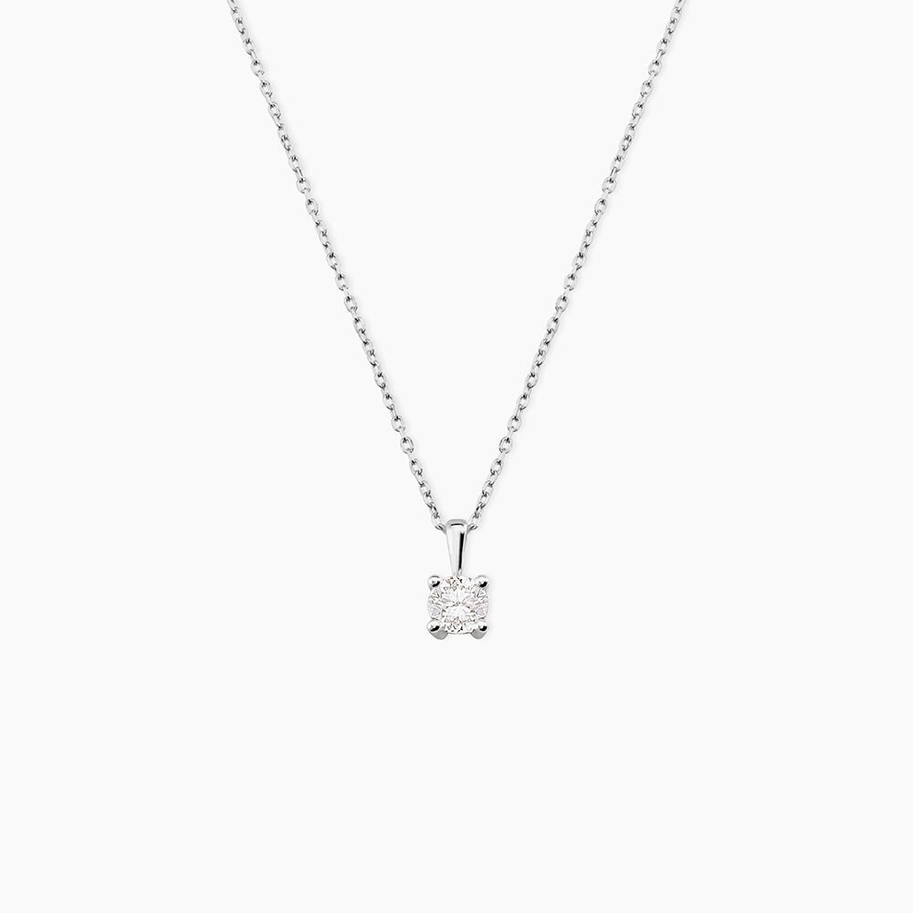 Collier Aphrodite Or Blanc Diamant Synthetique - Colliers avec pierres Femme | Marc Orian