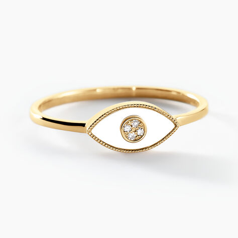 Bague Matiasma Or Jaune Nacre Diamant - Bagues avec pierre Femme | Marc Orian