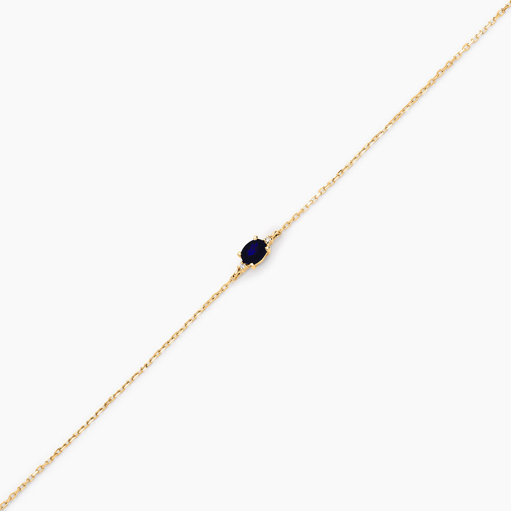 Bracelet Opeyemi Or Jaune Saphir Diamant - Bracelets cha&icirc;nes Femme | Marc Orian