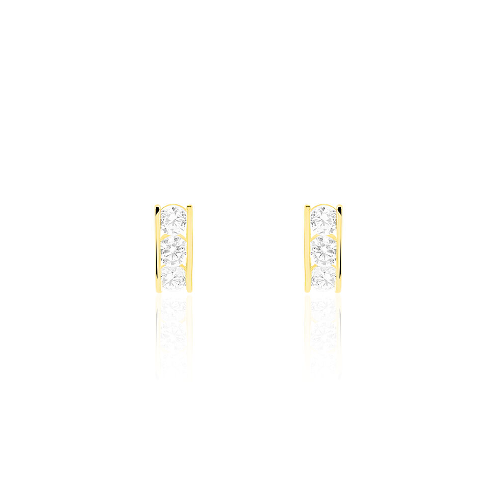 Boucles D'oreilles Puces Rachilda Or Jaune Oxyde De Zirconium - Puces Femme | Marc Orian