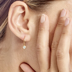 Créoles Marsie Coeur Or Jaune Topaze - Boucles d'oreilles Créoles Femme | Marc Orian