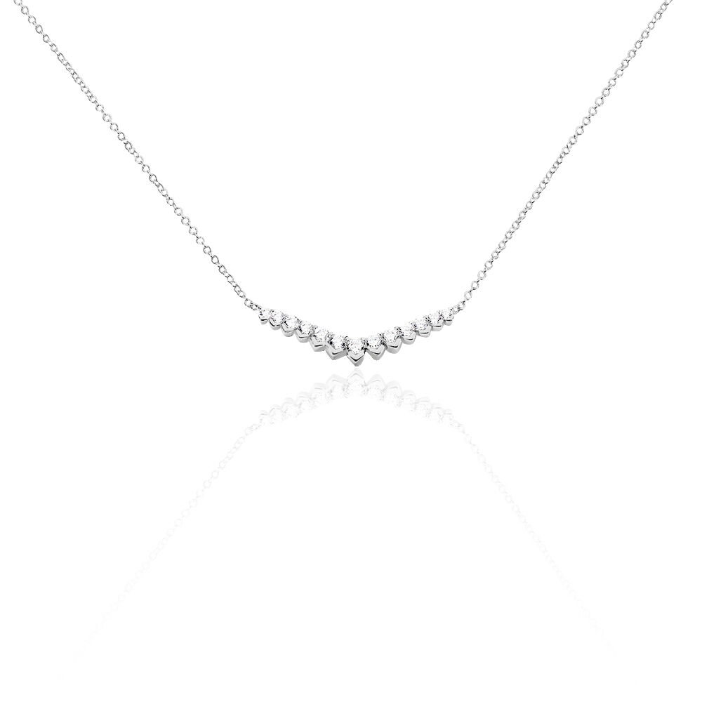 Collier Zuina Argent Blanc Oxyde De Zirconium - Colliers avec pierres Femme | Marc Orian