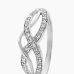 Bague Vaguelette Or Blanc Diamant - Parures de mariage Femme | Marc Orian