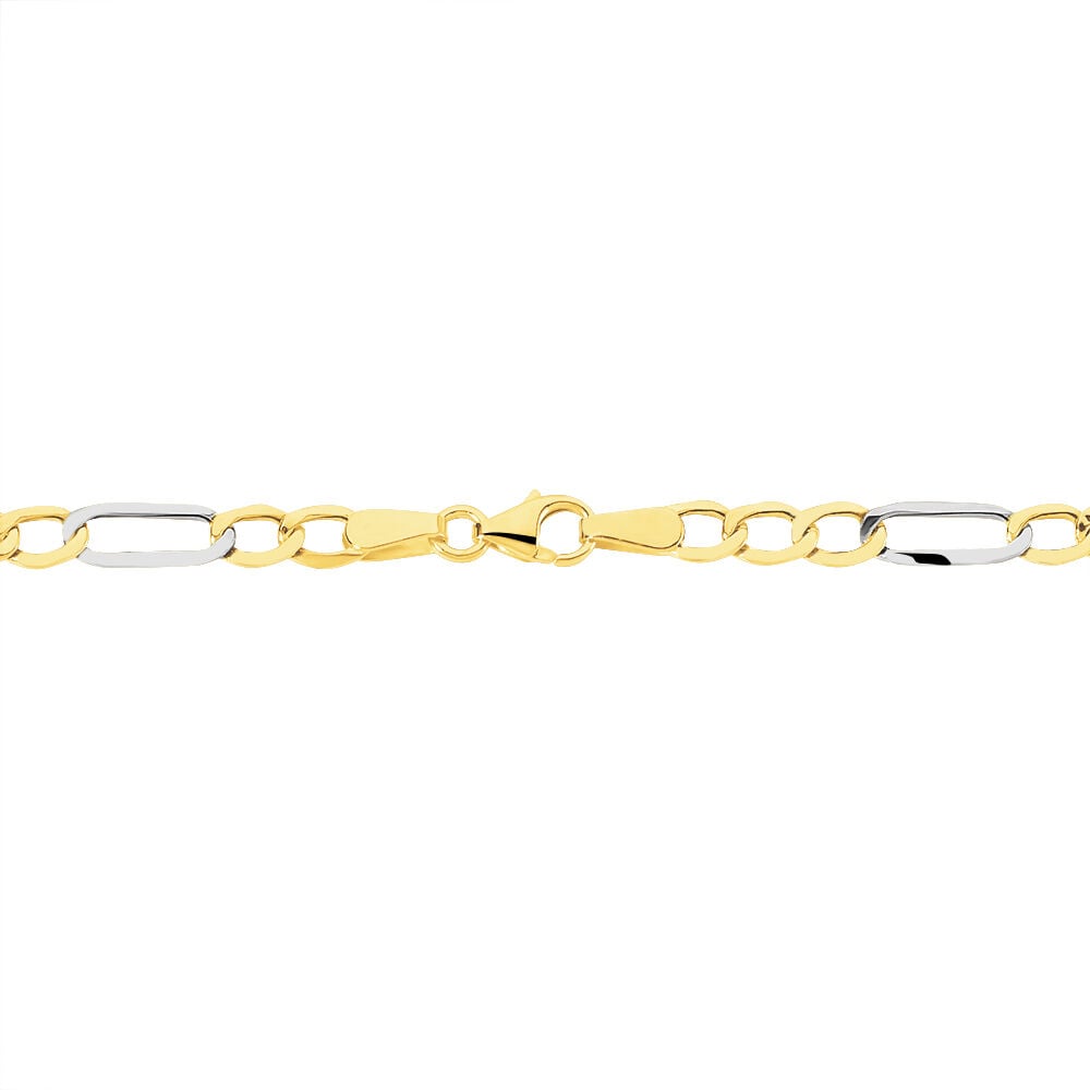 Bracelet Or Bicolore Maille Alternée 1/3 - Bracelets mailles Femme | Marc Orian