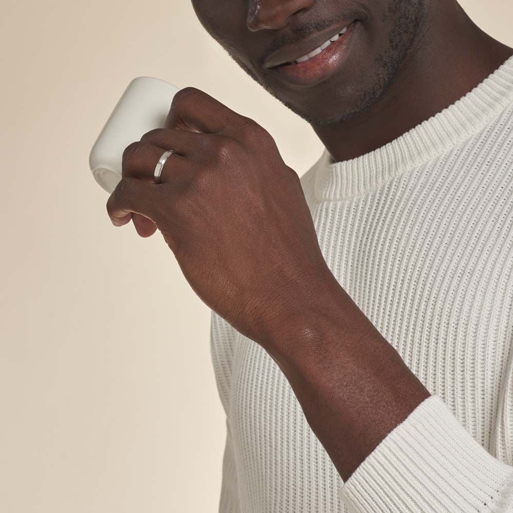 Alliance Circios Demi Jonc Classique Or Blanc - Alliances duo Unisex | Marc Orian