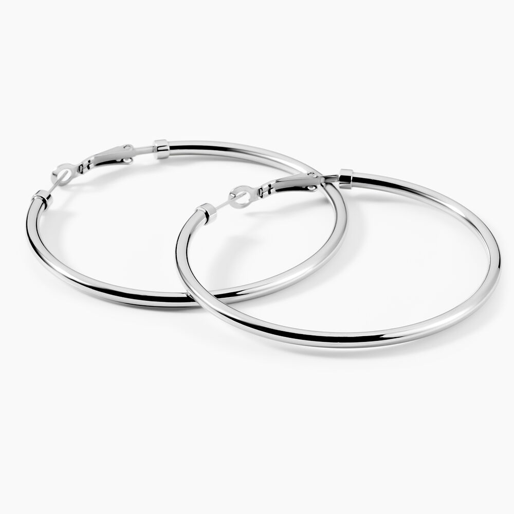 Cr&eacute;oles Carmeline Acier Blanc - Grosses cr&eacute;oles Femme | Marc Orian