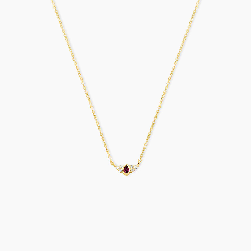 Collier Poem Argent Jaune Rhodolite Oxyde De Zirconium - Colliers avec pierres Femme | Marc Orian