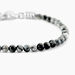 Bracelet Jourdan Acier Blanc Obsidienne - Bracelets cha&icirc;nes Homme | Marc Orian