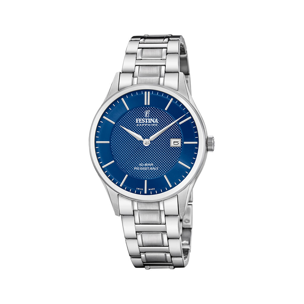 Montre Festina Swiss Made 40 Bleu - Montres étanches Homme | Marc Orian