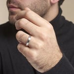 Alliance Tristan Argent Blanc - Alliances duo Homme | Marc Orian