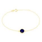 Bracelet Florica Or Jaune Lapis Lazuli - Bracelets cha&icirc;nes Femme | Marc Orian