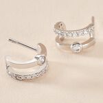 Boucles D'oreilles Puces Forrest Argent Rhodi&eacute; Oxyde De Zirconium - Puces Femme | Marc Orian