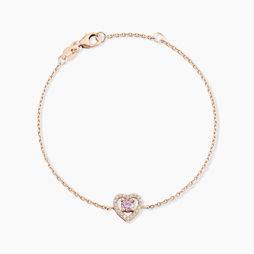 Bracelet Suzon Argent Rose Oxyde De Zirconium - Bracelets fantaisie Femme | Marc Orian