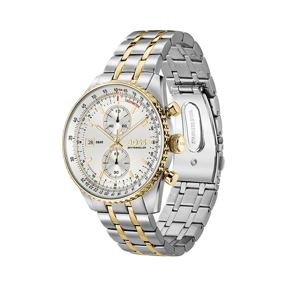 Montre Hugo Boss Skytraveller Pro Argent&eacute; - Montres &eacute;tanches Homme | Marc Orian