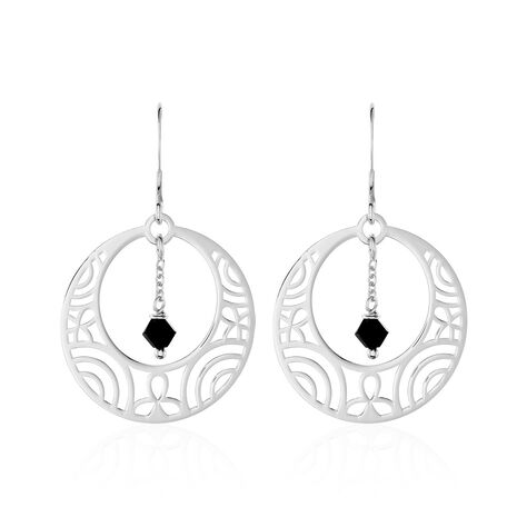 Boucles D'oreilles Pendantes Kayra Argent Blanc Pierre De Synthese - Pendantes Femme | Marc Orian