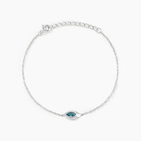 Bracelet Duchesse Argent Blanc Oxyde De Zirconium