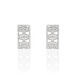 Boucles D'oreilles Puces Or Blanc Oxyde De Zirconium - Puces Femme | Marc Orian