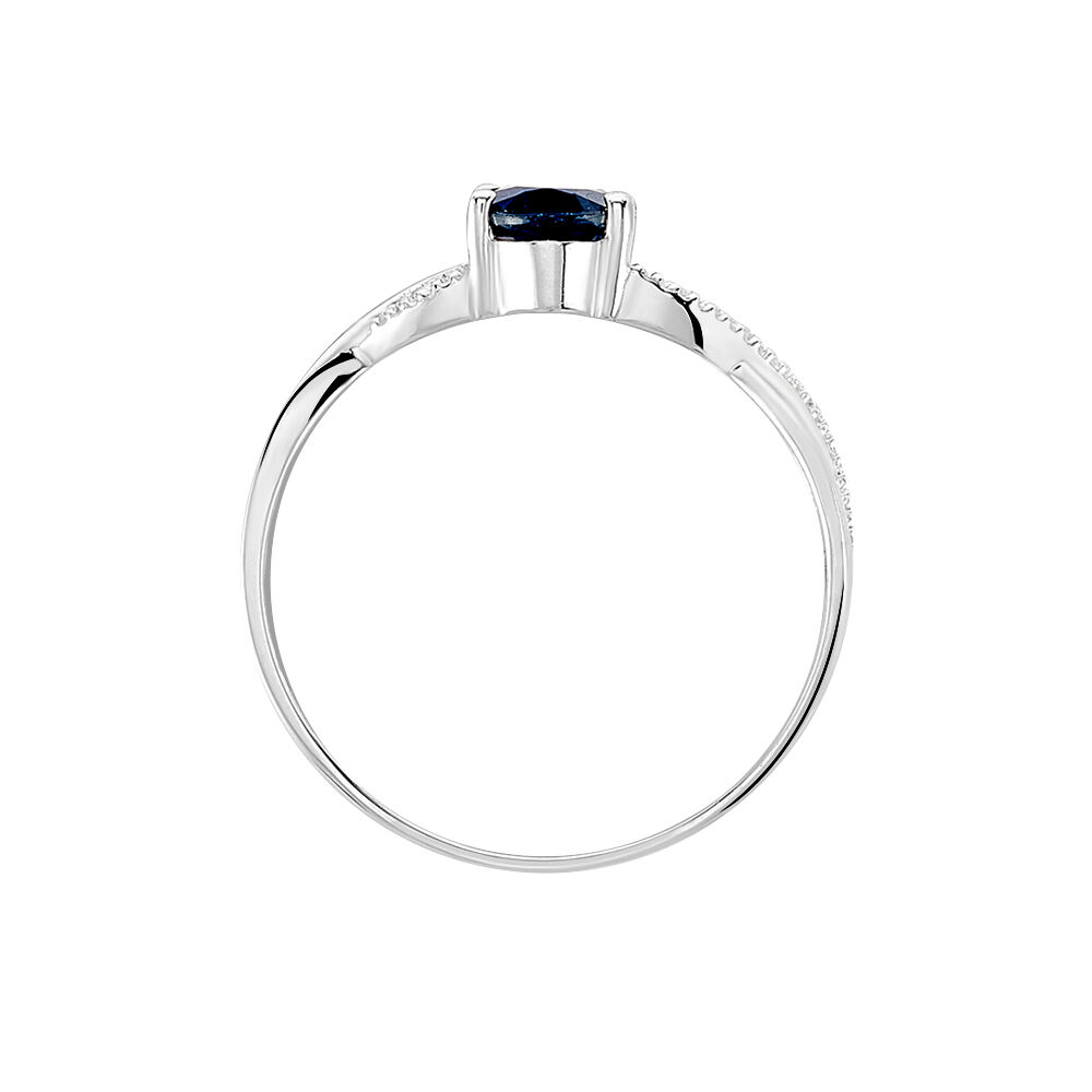 Bague Candice Or Blanc Saphir - Solitaires Femme | Marc Orian