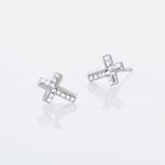 Boucles D'oreilles Puces Lola-rose Argent Blanc Oxyde De Zirconium - Puces Femme | Marc Orian