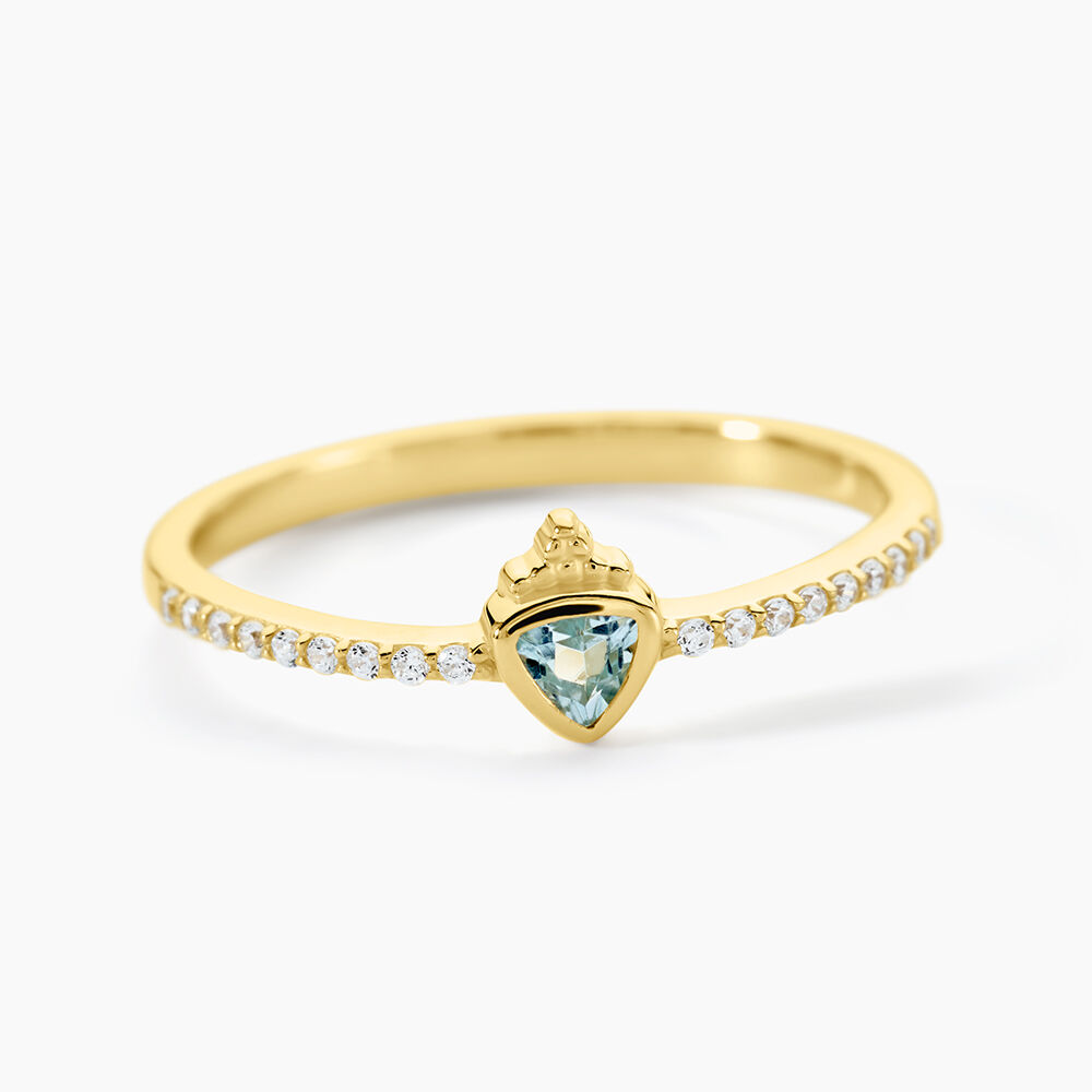 Bague Poem Argent Jaune Topaze Oxyde De Zirconium - Bagues pierres fines Femme | Marc Orian