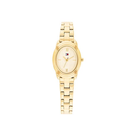 Montre Tommy Hilfiger Demi Oval Dor&eacute; - Montres &eacute;tanches Femme | Marc Orian