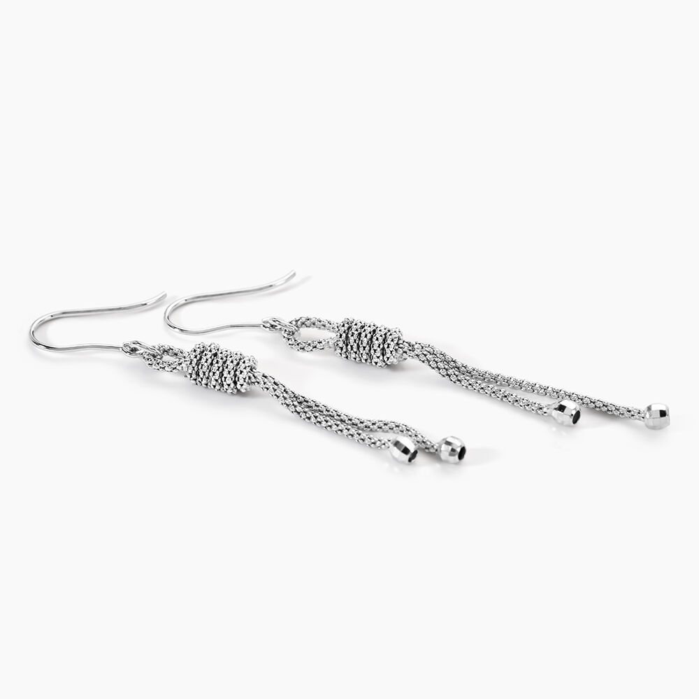 Boucles D'oreilles Pendantes Lassy Argent Blanc - Pendantes Femme | Marc Orian