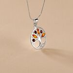 Collier Argent Blanc Odaya Ambre - Colliers avec pierres Femme | Marc Orian