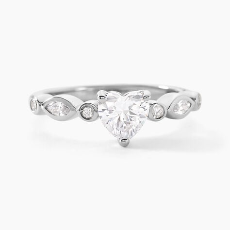 Bague Solitaire Sagan Argent Blanc Oxyde De Zirconium - Solitaires Femme | Marc Orian