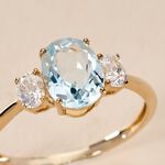 Bague Carroll Or Jaune Topaze Oxyde De Zirconium - Bagues pierres fines Femme | Marc Orian