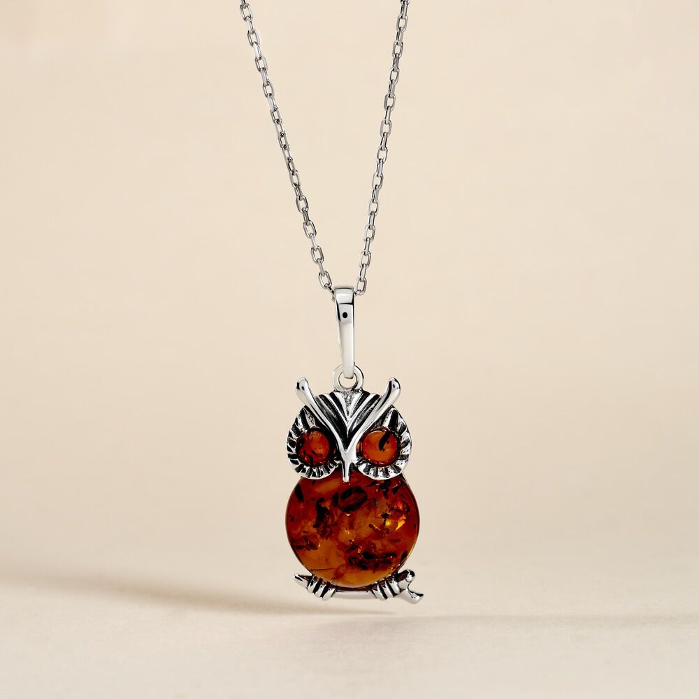 Pendentif Argent Blanc Benoite Ambre - Pendentifs Femme | Marc Orian