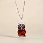 Pendentif Argent Blanc Benoite Ambre - Bijoux fantaisie Femme | Marc Orian