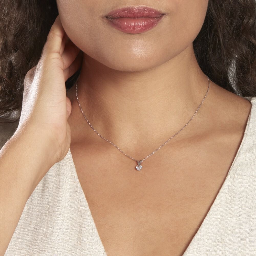 Pendentif Mabila Or Blanc Oxyde De Zirconium - Pendentifs Femme | Marc Orian