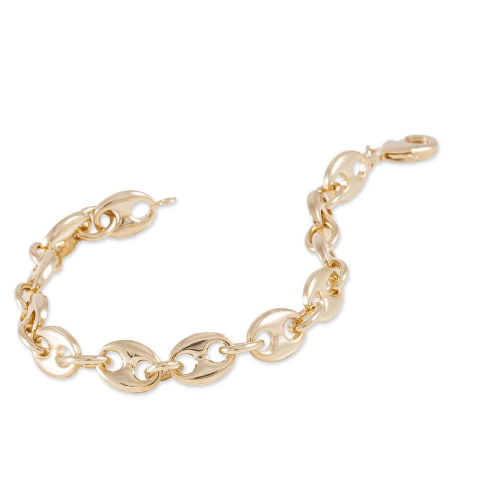 Bracelet Capucine Maille Grain De Cafe Plaque Or Jaune - Bracelets mailles Femme | Marc Orian