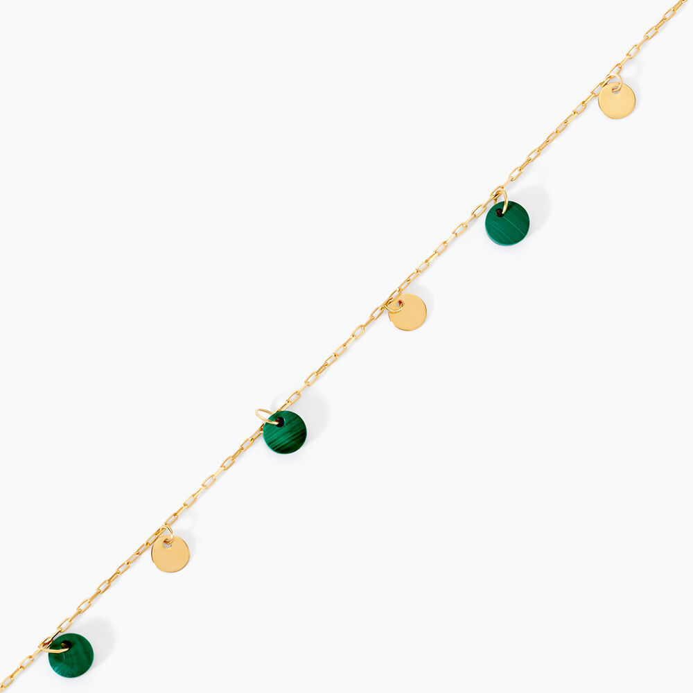 Bracelet Epurea Or Jaune Malachite - Bracelets Medailles Femme | Marc Orian